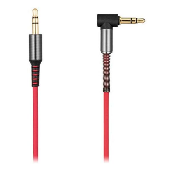 

Аудио кабель Aux Jack 3,5 мм Hoco UPA02 боковой 1m. Red