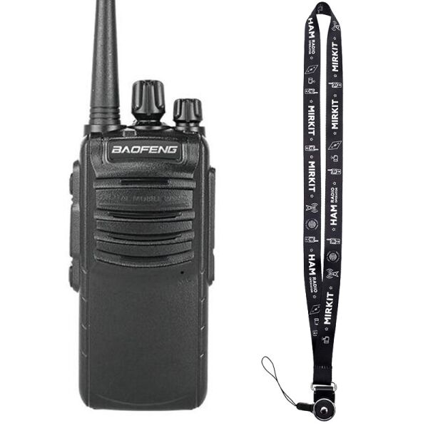 

Рация Baofeng BF-528, UHF, 5 Ватт, батарея 1300 мАч + Ремешок на шею Mirkit черный
