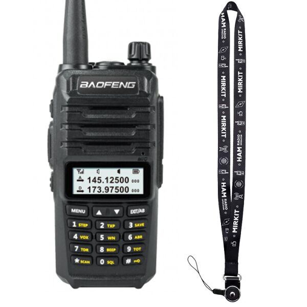 

Рация пыле-влаго защищенная Baofeng UV-E70 IP57, VHF/UHF, 5 Вт,1800 мАч + Гарнитура + Отстегивающийся ремешок на шею Mirkit черный