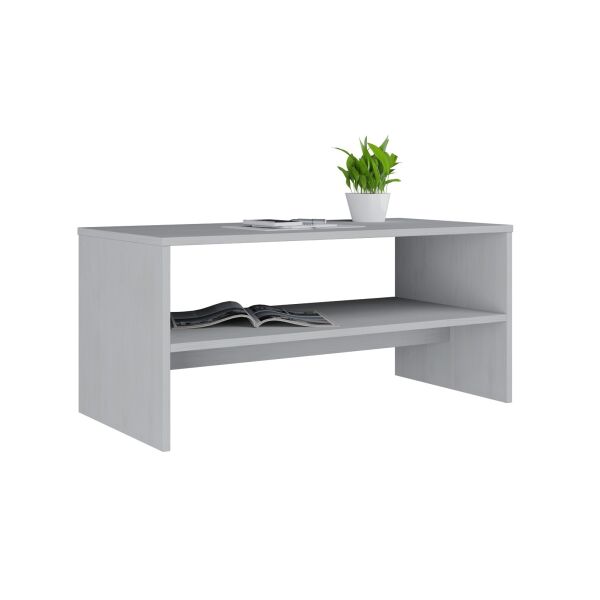 

Стол журнальный с полкой MebelLoft 100Шх45Гх45В см белое дерево 0516