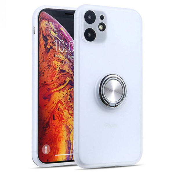 

TPU-PC чехол Deen Shadow Ring series для Apple iPhone 11 (6.1) (Белый) (789591)