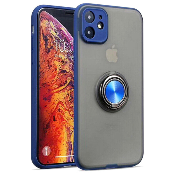 

TPU-PC чехол Deen Shadow Ring series для Apple iPhone 11 (6.1) (Синий) (789594)