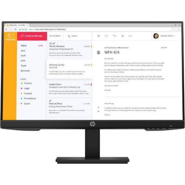 

Монитор HP 24" P24h G4 czarny (7VH44AA)