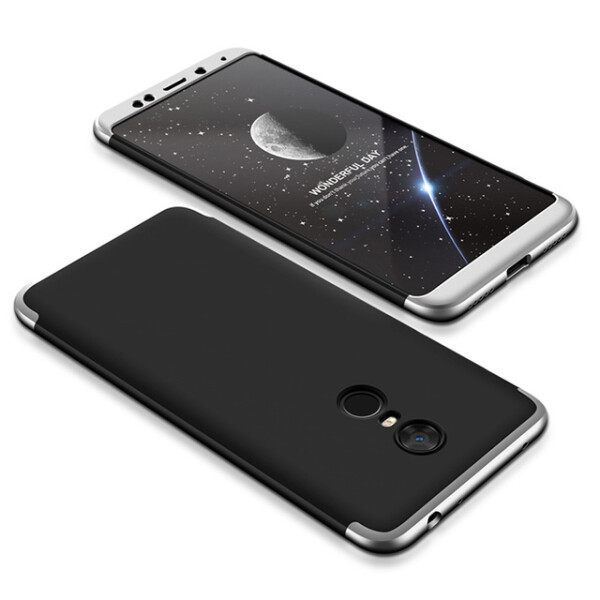 

Пластиковая накладка GKK LikGus 360 градусов для Xiaomi Redmi 5 (Черный / Серебряный) (661101)