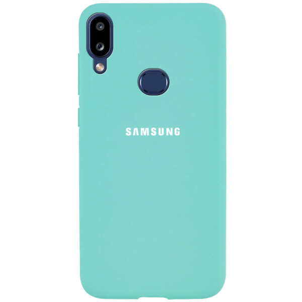 

Чехол-накладка Soft-touch logo series для Samsung Galaxy A10s (Бирюзовый / Ice Blue) (817157)