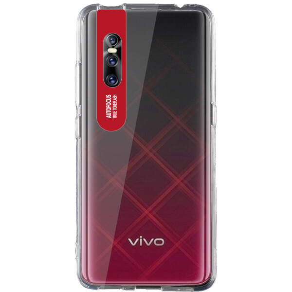 

TPU чехол Epic clear flash для Vivo V15 Pro (Бесцветный / Красный) (785975)