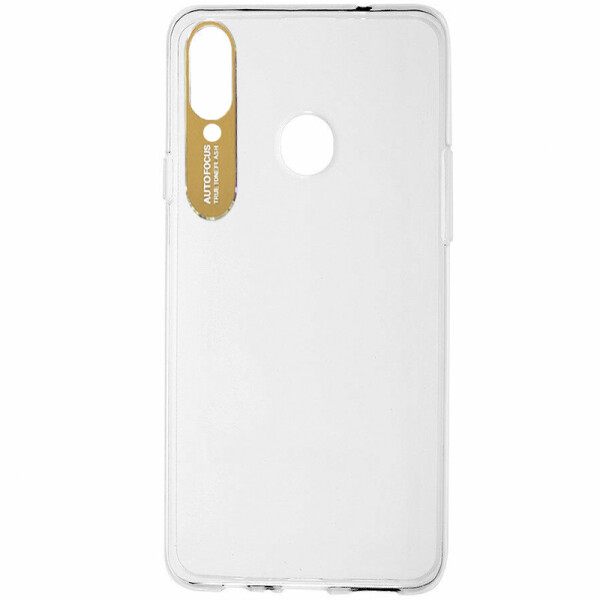 

TPU чехол Epic clear flash для Samsung Galaxy A20s (Бесцветный / Золотой) (785949)
