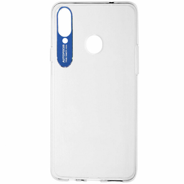 

TPU чехол Epic clear flash для Samsung Galaxy A20s (Бесцветный / Синий) (785952)