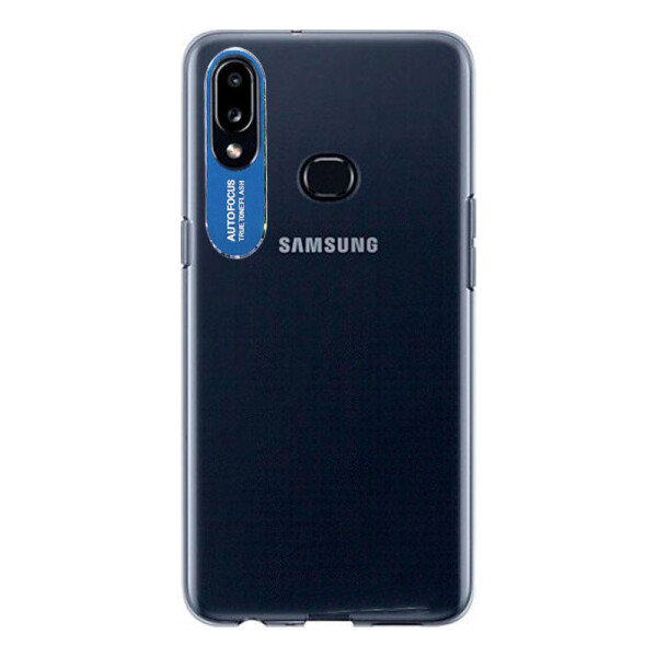 

TPU чехол Epic clear flash для Samsung Galaxy A10S (Бесцветный / Синий) (767112)