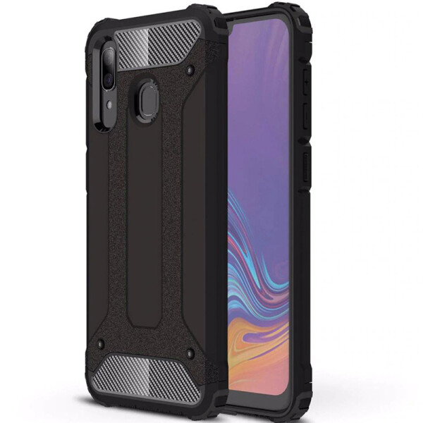 

Бронированный противоударный TPU+PC чехол Immortal для Samsung Galaxy A20 / A30 (Черный) (697133)