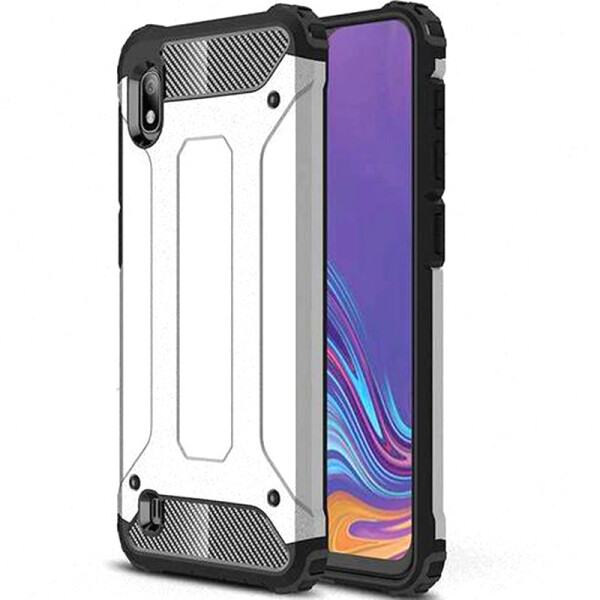 

Бронированный противоударный TPU+PC чехол Immortal для Samsung Galaxy A10 (A105F) (Серебряный) (697122)