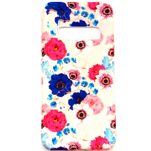 

TPU чехол Акварель Flower series для Samsung Galaxy S10+ (Фиалки розовый фон) (828595)
