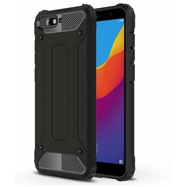 

Бронированный противоударный TPU+PC чехол Immortal для Huawei Y5 (2018) / Y5 Prime (2018) (Черный) (663355)