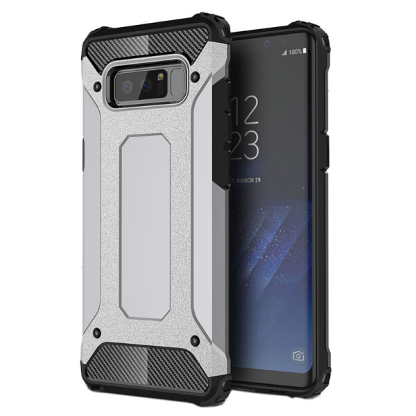 

Бронированный противоударный TPU+PC чехол Immortal для Samsung Galaxy Note 8 (Металл / Gun Metal) (227452)