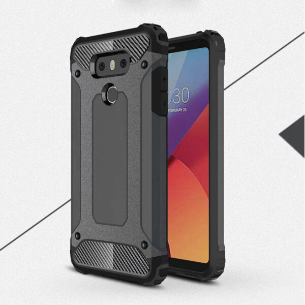 

Бронированный противоударный TPU+PC чехол Immortal для LG G6 / G6 Plus H870 / H870DS (Металл / Gun Metal) (81807)