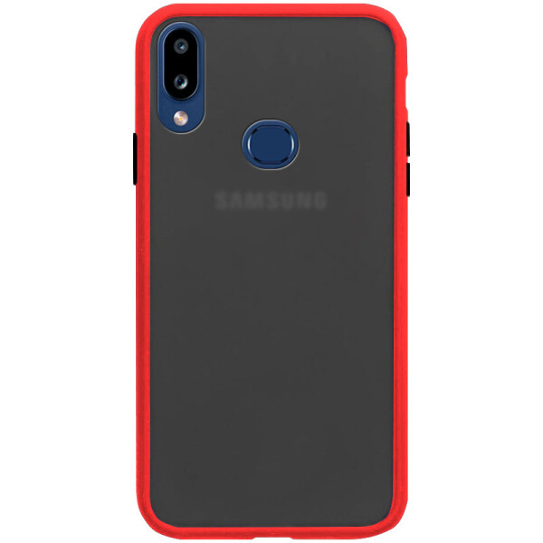 

TPU+PC чехол Soft-touch with Color Buttons для Samsung Galaxy A10s (Красный) (770709)