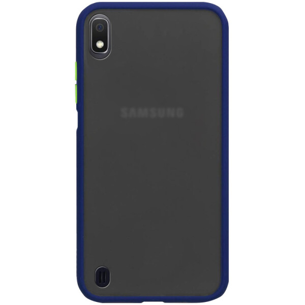 

TPU+PC чехол Soft-touch with Color Buttons для Samsung Galaxy A10 (A105F) (Синий) (770705)