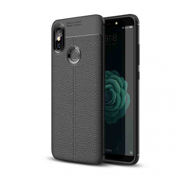 

TPU чехол фактурный (с имитацией кожи) для Xiaomi Mi 8 (Черный) (666249)