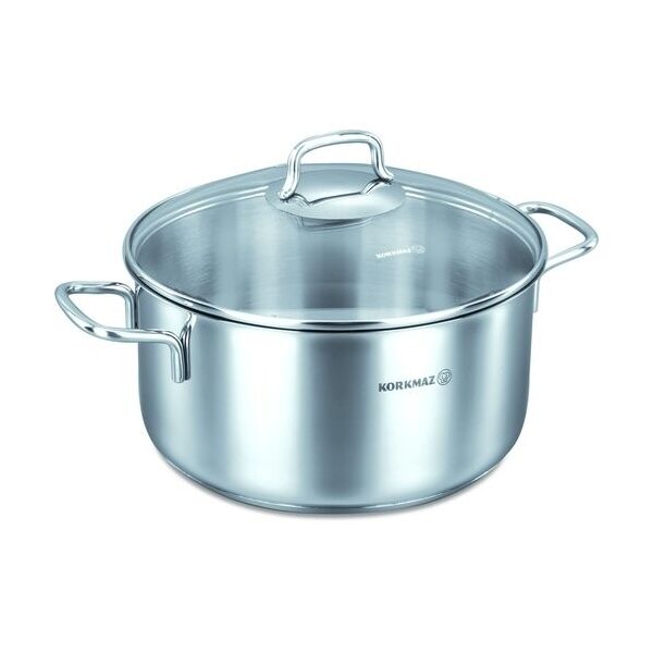 

Кастрюля Korkmaz с крышкой PERLA 16*9 см 1,8 л (A1653)