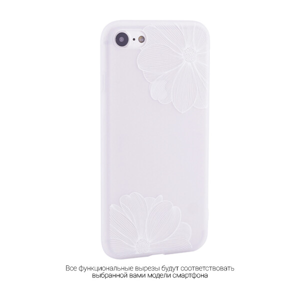 

TPU чехол матовый soft touch color для Samsung G950 Galaxy S8 (Белые Маки) (61303)