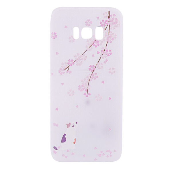 

TPU чехол матовый soft touch для Samsung G955 Galaxy S8 Plus (Кот и Сакура) (61271)