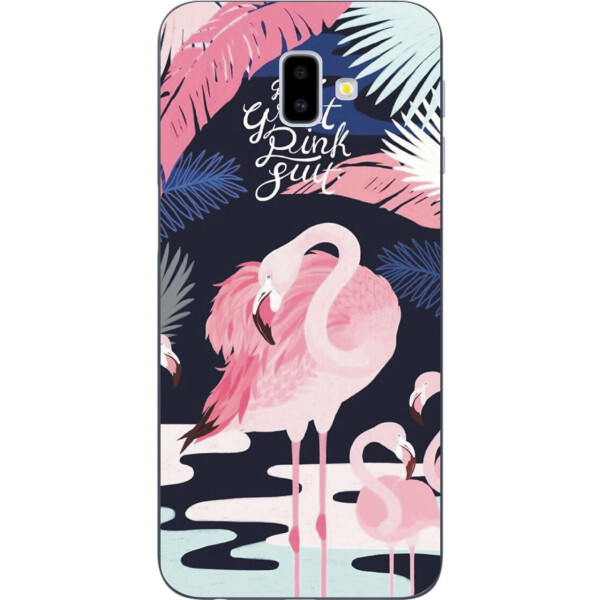 

Бампер силиконовый чехол Amstel для Samsung Galaxy J6 Plus 2018 с картинкой Фламинго
