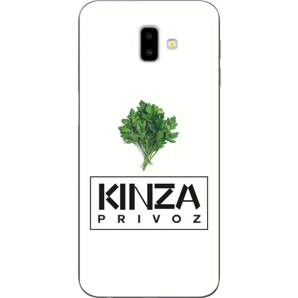 

Антибрендовый силиконовый чехол Amstel для Samsung Galaxy J6 Plus 2018 с картинкой KINZA privoz