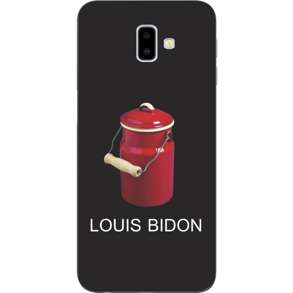 

Антибрендовый силиконовый чехол Amstel для Samsung Galaxy J6 Plus 2018 с картинкой Louis Bidon на черном фоне