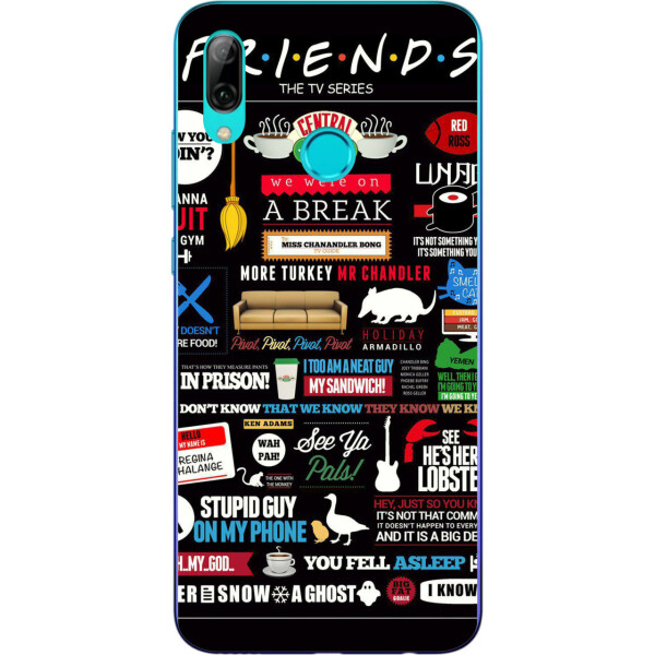 

Бампер силиконовый чехол Amstel для Huawei P Smart 2019 с картинкой Стикеры Friends