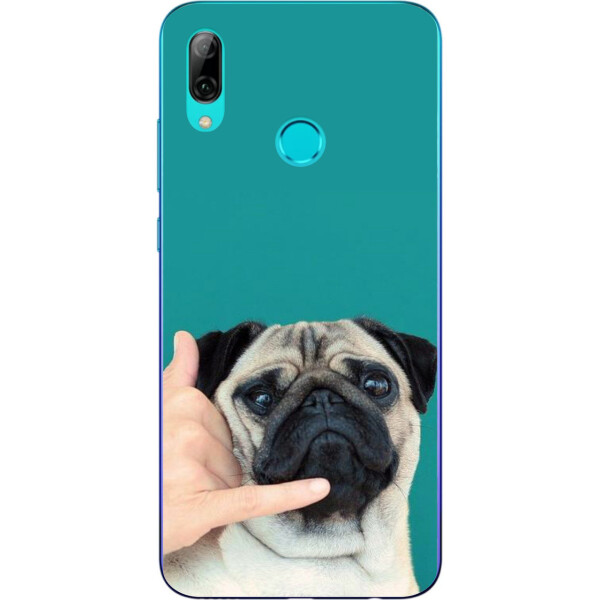 

Бампер силиконовый чехол Amstel для Huawei P Smart 2019 с картинкой Мопс на телефоне