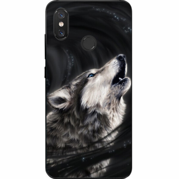 

Бампер силиконовый чехол Amstel для Xiaomi Mi 8 с картинкой Воющий волк