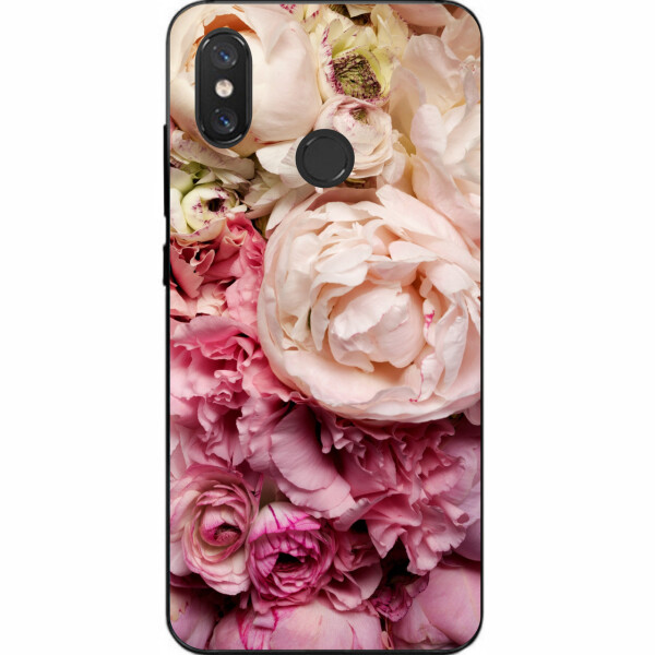 

Бампер силиконовый чехол Amstel для Xiaomi Mi 8 с картинкой Пионы
