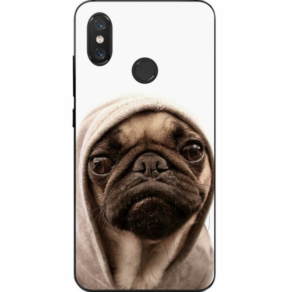 

Оригинальный чехол накладка Amstel для Xiaomi Mi 8 с картинкой Мопс в халате