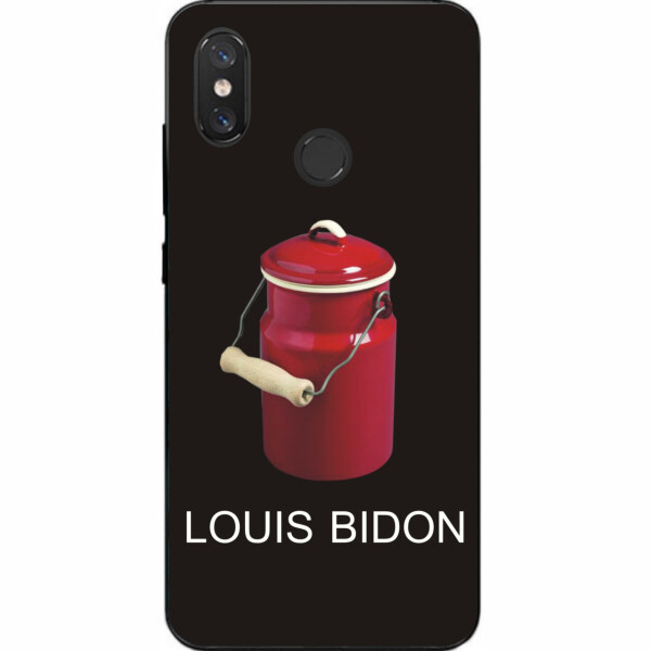 

Антибрендовый силиконовый чехол Amstel для Xiaomi Mi 8 с картинкой Louis Bidon на черном фоне