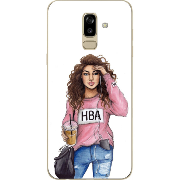 

Силиконовый чехол Amstel с рисунком для Samsung J810F Galaxy J8 2018 с картинкой Девушка в кофте HBA