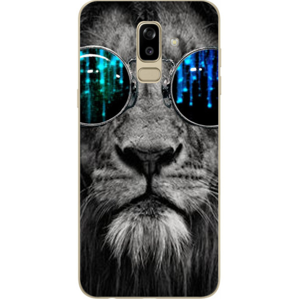 

Силиконовый чехол бампер Amstel для Samsung J810F Galaxy J8 2018 с картинкой Лев в очках