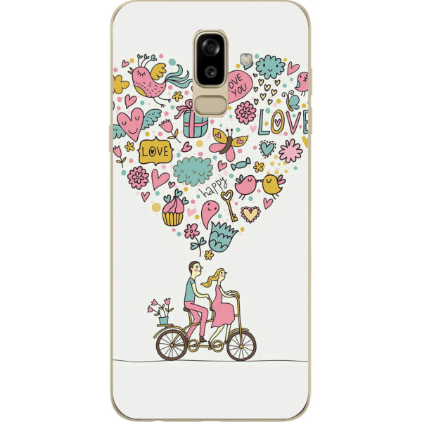 

Силиконовый чехол бампер Amstel для Samsung J810F Galaxy J8 2018 с картинкой Влюбленные