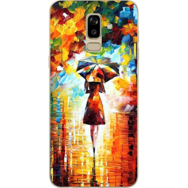 

Бампер силиконовый чехол Amstel для Samsung J810F Galaxy J8 2018 с картинкой Под зонтом