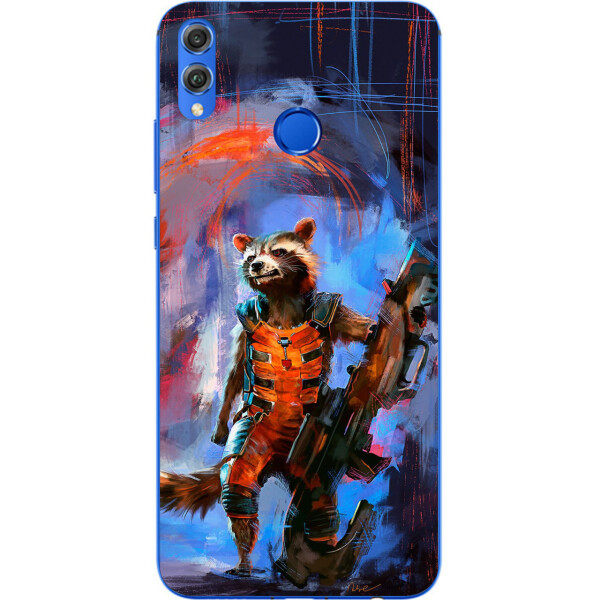 

Силиконовый чехол бампер Amstel для Huawei Honor 8x с картинкой Енот Ракета