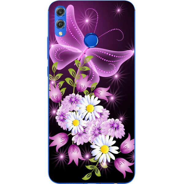 

Чехол силиконовый Amstel для Huawei Honor 8x с картинкой Бабочка сиреневая