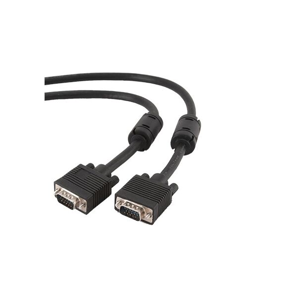 

Кабель VGA-VGA HD15M/HD15M с 2-мя фер. кольцами двойной экран Gembird 10m Black