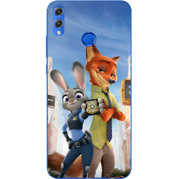 

Бампер силиконовый чехол Amstel для Huawei Honor 8x с картинкой Зверополис