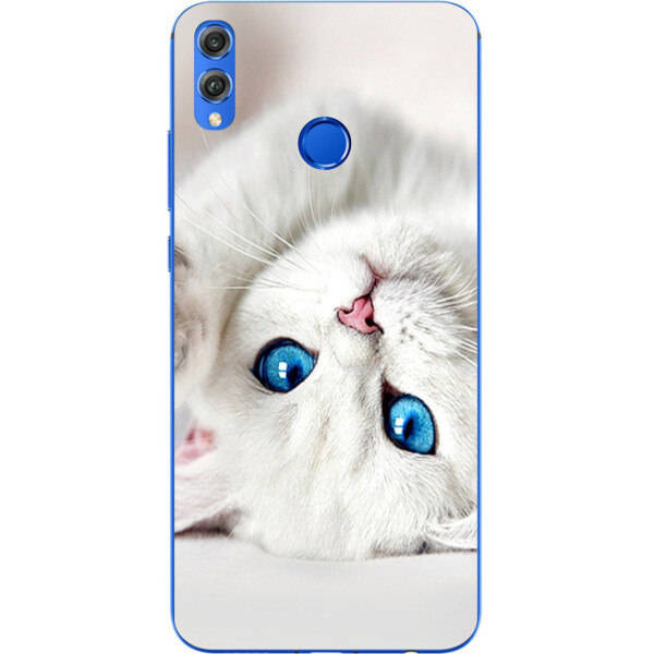 

Оригинальный чехол накладка Amstel для Huawei Honor 8x с картинкой Белый котик