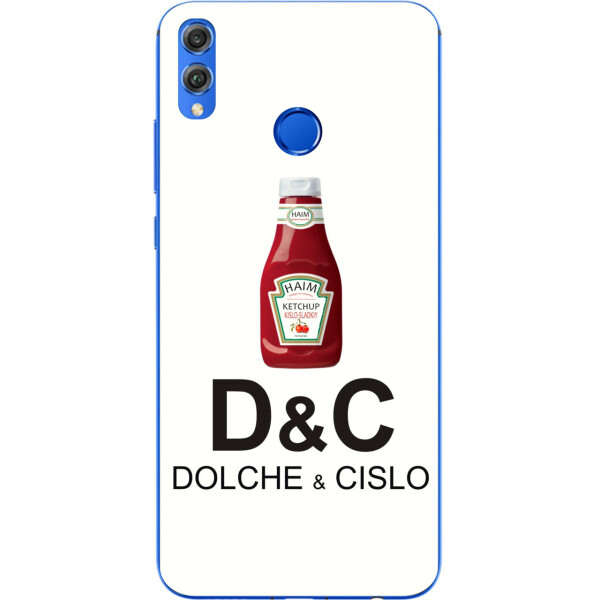 

Антибрендовый силиконовый чехол Amstel для Huawei Honor 8x с картинкой Dolche и Cislo