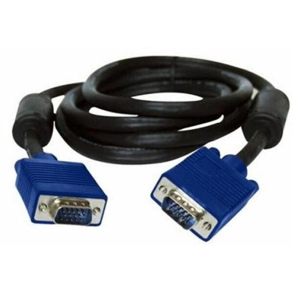 

Кабель VGA-VGA Atcom HD15M/HD15M 1080p с 2-мя фер. кольцами 1.8m 15 жил. Black