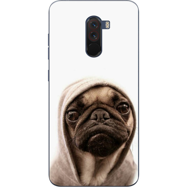

Силиконовый чехол бампер Amstel для Xiaomi Poco F1 с картинкой Собака в капюшоне