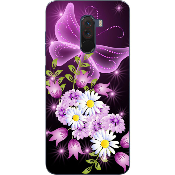 

Силиконовый чехол бампер Amstel для Xiaomi Poco F1 с картинкой Бабочка сиреневая