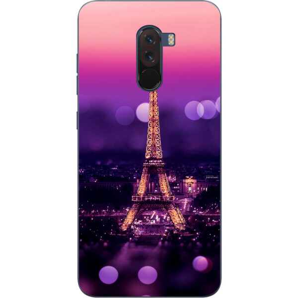 

Силиконовый чехол бампер Amstel для Xiaomi Poco F1 с картинкой Париж ночью