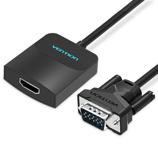 

Адаптер HDMI-VGA Vention 0.2m со звуком и питанием Black (ACNBB)