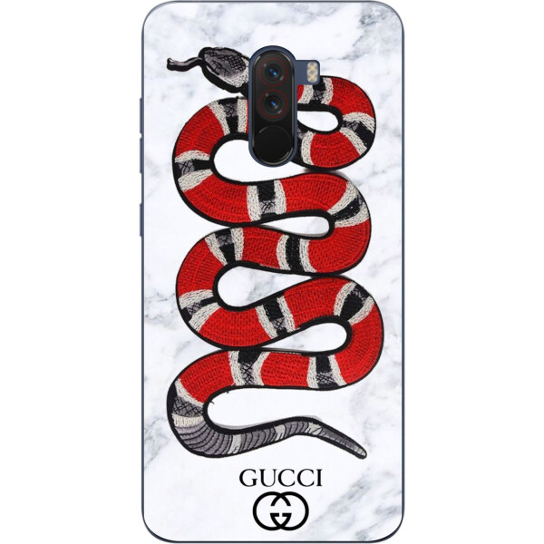 

Бампер силиконовый чехол Amstel для Xiaomi Poco F1 с картинкой Змея Gucci